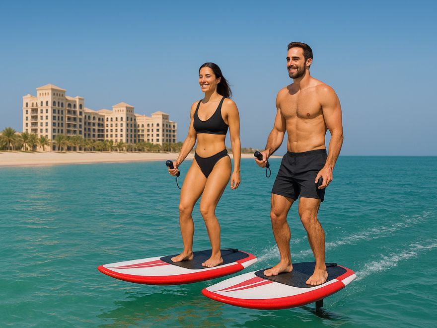 Couple Ride Efoil at Ras Al Khaimah